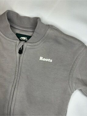 2/$20 Roots light grey baby onesie